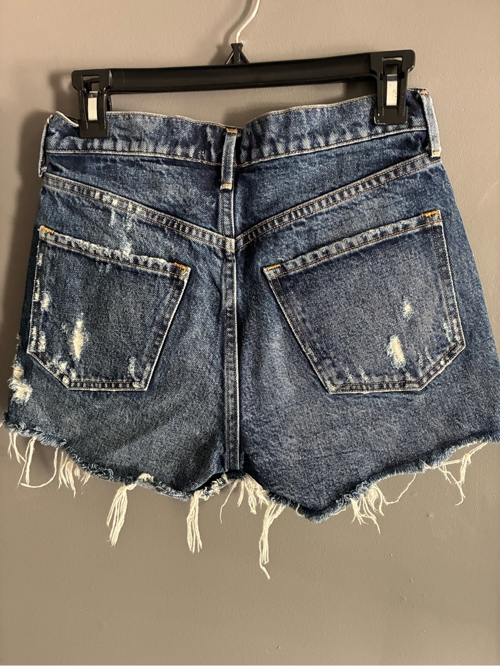 Agolde  Parker Denim Cut-off Button Fly Shorts - Picture 3 of 6